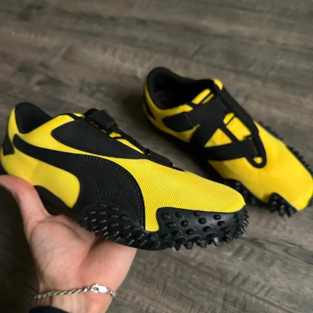 Cute Black Yellow Spike Chunky Weird Slim Sporty Puma Speedcat Low Shoe Sneaker